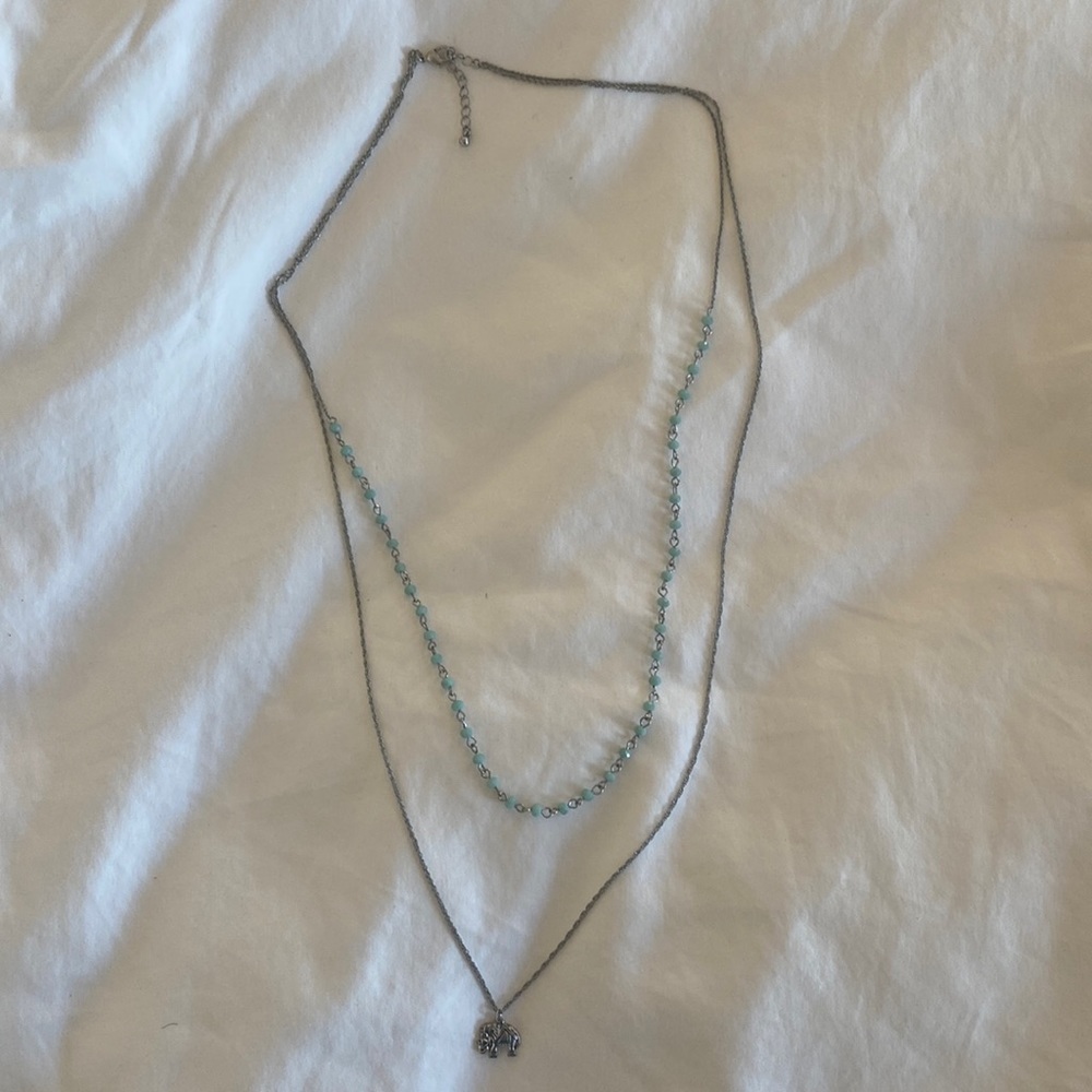 elephant and beaded necklace